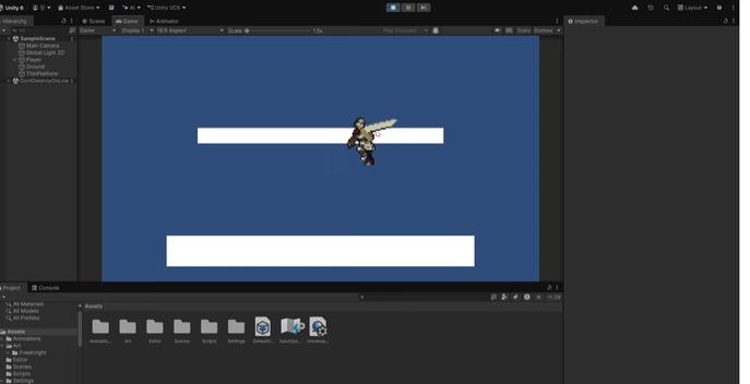 Test Knight in the Unity editor
